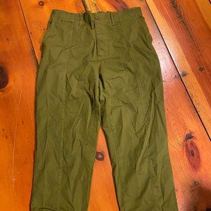 Alex Mill Olive Green Twill Ankle Pants